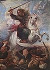 James Canvas Paintings - St James the Great in the Battle of Clavijo